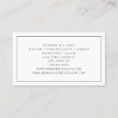 Hair Salon Modern Simple Pink Visitekaartje (Achterkant)