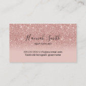 Hair Salon Modern Typogray Roos Gold Ombre Visitekaartje (Achterkant)