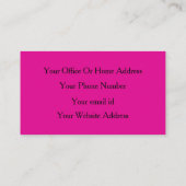 Hair Salon Pink Purple Glitter Hairdresser Girly Visitekaartje (Achterkant)