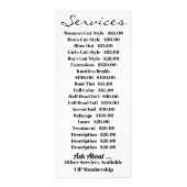 Hair Salon Rack Kaart - Zie Terug (Achterkant)