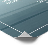 Hair Salon Reopening Covid Safety Aqua Ombre Poster (Hoek)