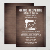 Hair Salon ReOpening Wood Kaart (Voorkant / Achterkant)