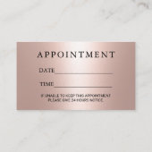 Hair Salon Roos Gold & Black Drips Benoeming Afsprakenkaartje (Achterkant)