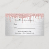 Hair Salon Roos Gold Drips Silver Appointing Afsprakenkaartje (Achterkant)