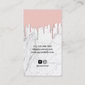 Hair Salon Roos Gold Driving White marble Visitekaartje (Achterkant)