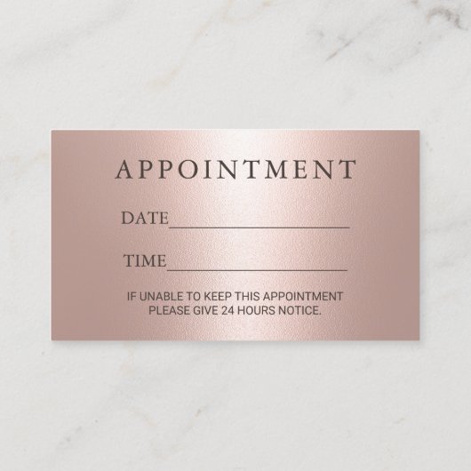 Hair Salon Roos Gold Glitter Drips Benoeming Afsprakenkaartje (Achterkant)