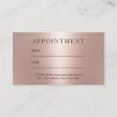 Hair Salon Roos Gold Marble Modern Appointment Afsprakenkaartje (Achterkant)