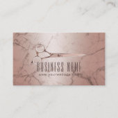 Hair Salon Roos Gold Marble Modern Appointment Afsprakenkaartje (Voorkant)