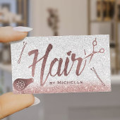 Hair Salon Roos Gold Typografie Haarstylist Afsprakenkaartje