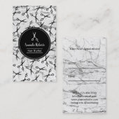 Hair Salon Scissor Pattern Marble Appointment Afsprakenkaartje (Voorkant / Achterkant)