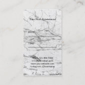 Hair Salon Scissor Pattern Marble Appointment Afsprakenkaartje (Achterkant)