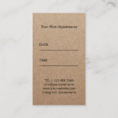 Hair Salon Scissor Pattern Rustic Appointment Afsprakenkaartje (Achterkant)