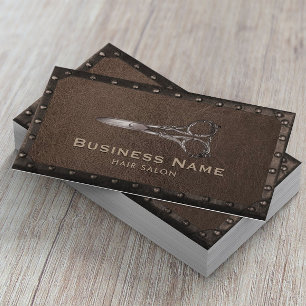 Hair Salon  Scissor Rusty Metal Lijst Visitekaartje