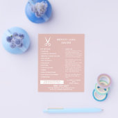 Hair Salon Scissors Modern Dusty Pink Marketing Flyer (Enkel)