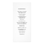 Hair Salon Services prijslijst {Beige} Reclamekaart (Achterkant)