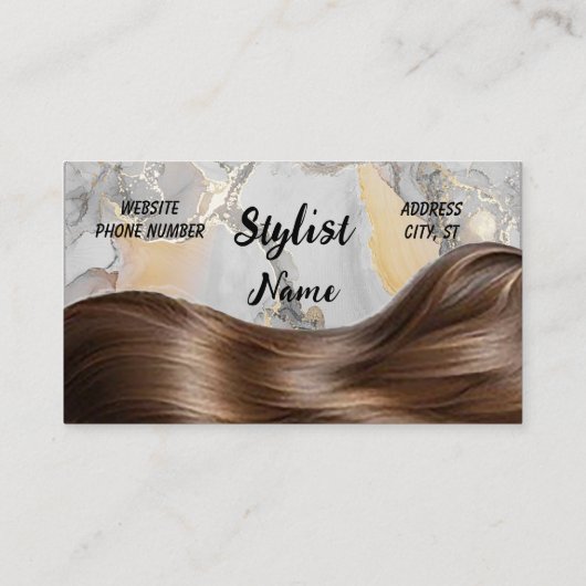 Hair Salon Standard-Visitekaartje Visitekaartje (Achterkant)