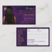 Hair Salon Stylist African American Appointment Afsprakenkaartje (Voorkant / Achterkant)