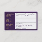 Hair Salon Stylist African American Appointment Afsprakenkaartje (Achterkant)