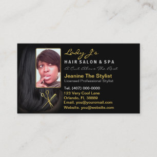 Hair Salon Stylist Appointment Business Fotokaart Afsprakenkaartje