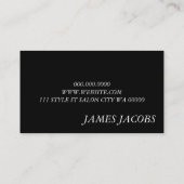 Hair Salon Stylist Barber Shop Beauty Business Visitekaartje (Achterkant)