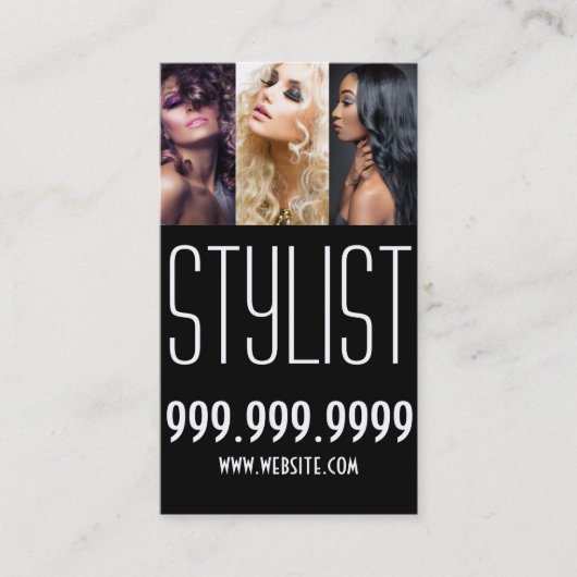 Hair Salon Stylist Barber Shop Beauty Business Visitekaartje (Voorkant)