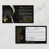 Hair Salon Stylist Beautician Appointment Afsprakenkaartje (Voorkant / Achterkant)