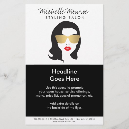 Hair Salon, Stylist, Beauty Girl Flyer (Voorkant)