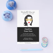 Hair Salon, Stylist, Beauty Girl Flyer (Enkel)