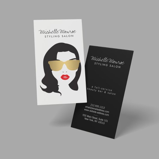 Hair Salon, Stylist, Beauty Girl Visitekaartje