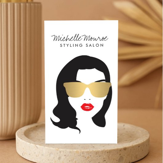 Hair Salon, Stylist, Beauty Girl Visitekaartje