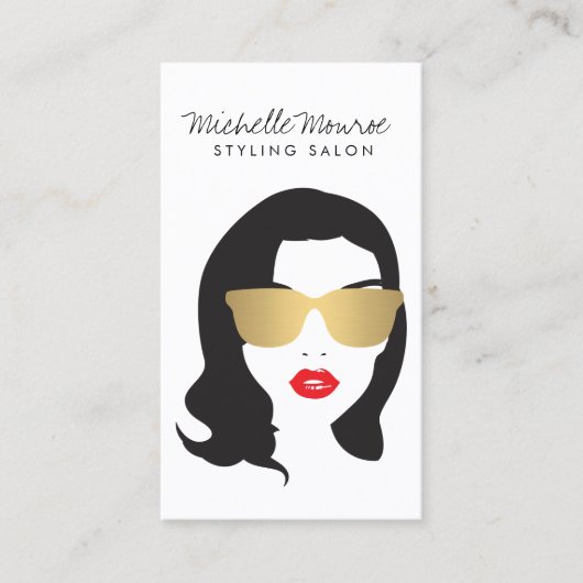 Hair Salon, Stylist, Beauty Girl Visitekaartje (Voorkant)