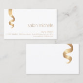 Hair Salon Stylist, Eenvoudige Gold Hair Curl Visitekaartje (Voorkant / Achterkant)
