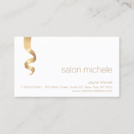 Hair Salon Stylist, Eenvoudige Gold Hair Curl Visitekaartje