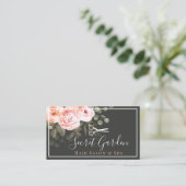 Hair Salon Stylist Elegant Floral Roos Appointment Visitekaartje (Staand voorkant)