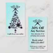 Hair salon stylist foliday coupon gift card xmas (Voorkant / Achterkant)