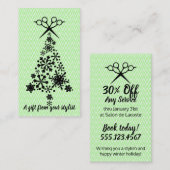 Hair salon stylist foliday coupon gift card xmas (Voorkant / Achterkant)