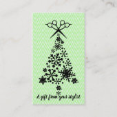 Hair salon stylist foliday coupon gift card xmas (Voorkant)
