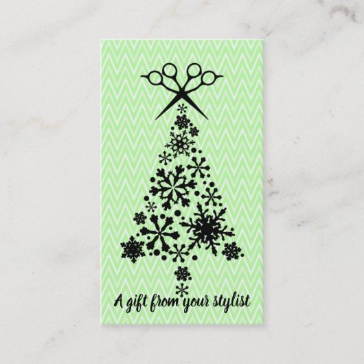 Hair salon stylist foliday coupon gift card xmas (Voorkant)