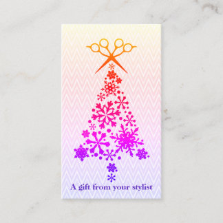 Hair salon stylist foliday coupon gift card xmas