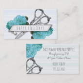 Hair salon stylist foliday coupon gift card xmas visitekaartje (Voorkant / Achterkant)