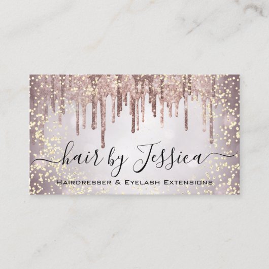 Hair Salon Stylist Hairdresser Roos Drift QR Code Visitekaartje (Voorkant)