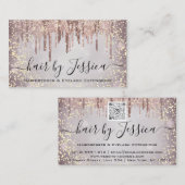 Hair Salon Stylist Hairdresser Roos Drift QRCode Visitekaartje (Voorkant / Achterkant)