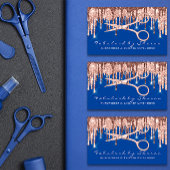 Hair Salon Stylist Hairdresser Scissors Roos Blue Visitekaartje