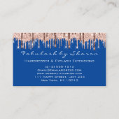 Hair Salon Stylist Hairdresser Scissors Roos Blue Visitekaartje (Achterkant)