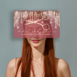 Hair Salon Stylist Hairdresser Scissors Roos Drip Visitekaartje