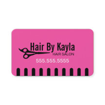 Hair Salon Stylist met Benoeming Roze