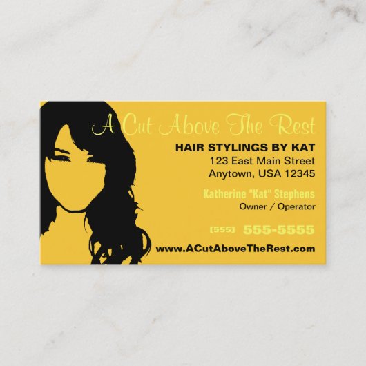 Hair Salon/Stylist Visitekaartje (Voorkant)