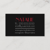 Hair salon visitekaartje (Achterkant)