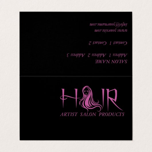 Hair Salon - Visitekaartje (Buitenkant ongevouwen)