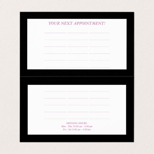 Hair Salon - Visitekaartje (Binnenkant ongevouwen)